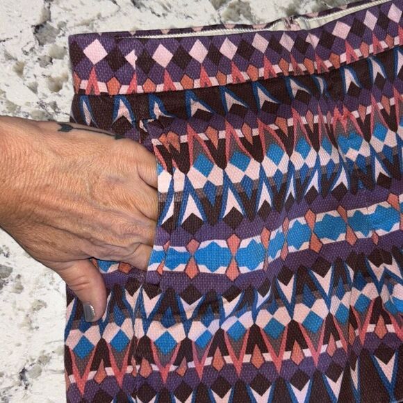 J Crew tribal aztec print boardwalk shorts Sz 0 - Picture 3 of 8